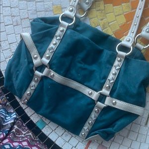 Real Shoulder Bag with Bedazzle